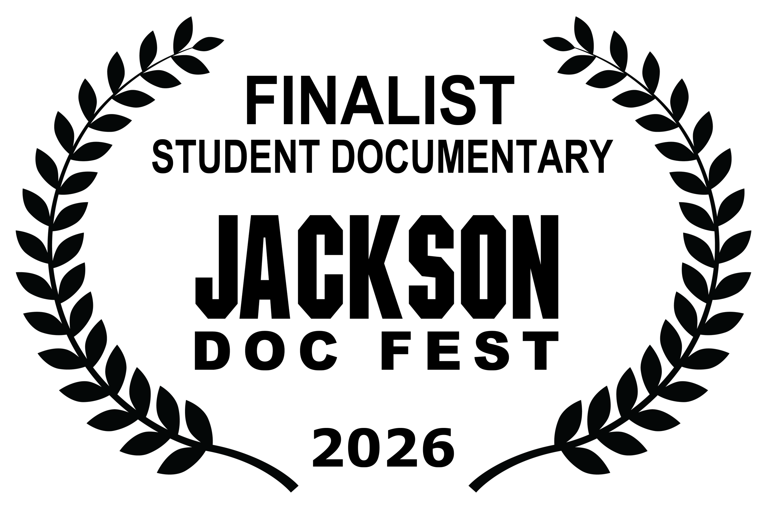 Black laurel wreath surrounding a black square with the word 'Award' in handwritten script and lines for the recipient's name and date.