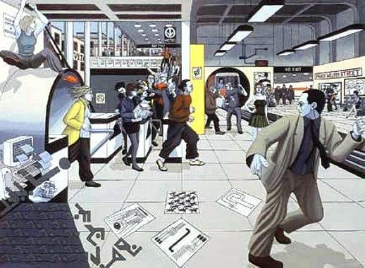 The Subway (2003) The Tunnel Series - 2 - 42" x 48" Acrylic on Canvas