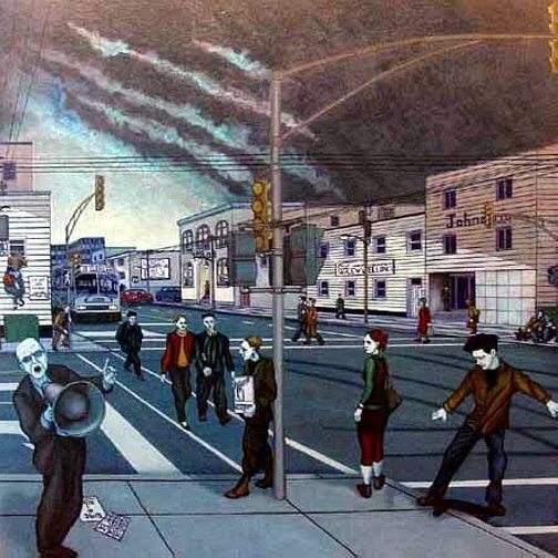 The Junction (2005) 40" x 40"  Acrylic on Canvas