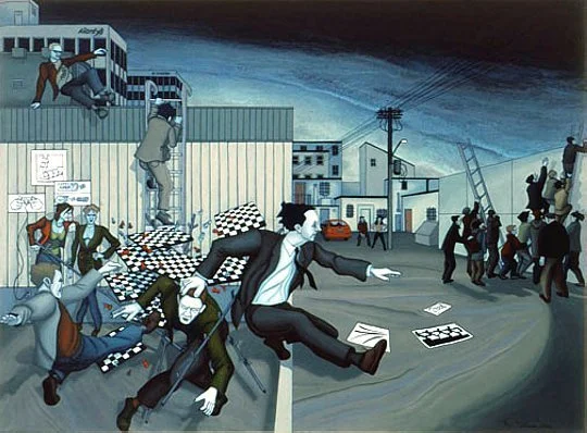 Board Games (2005) 36" x 48"  Acrylic on Canvas