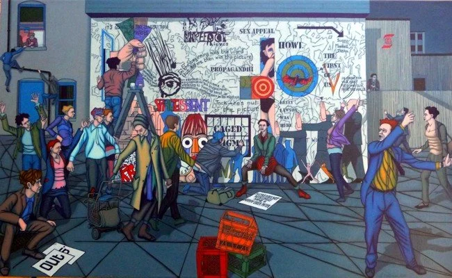 The Wall (2013) 30" x 50"  Acrylic on Canvas