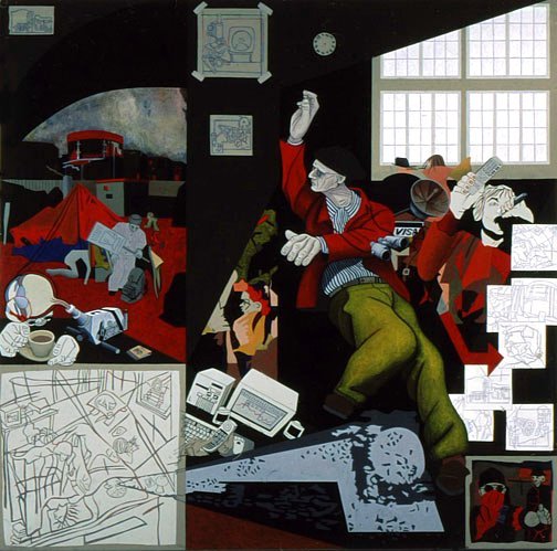 A Crisist's Dilemma 
1999
54" x 54"
Acrylic on Canvas