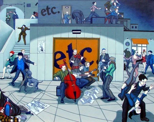 Behind Quinpool (2009) 40" x 50"  Acrylic on Canvas