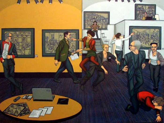 Notes From a Gallery (2008) 33" x 44"  Acrylic on Canvas
