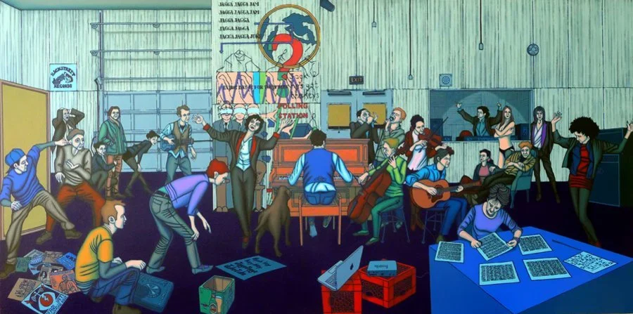The Warehouse - Jagga Jagga Juke (2014) 27" x 52"  Acrylic on Canvas