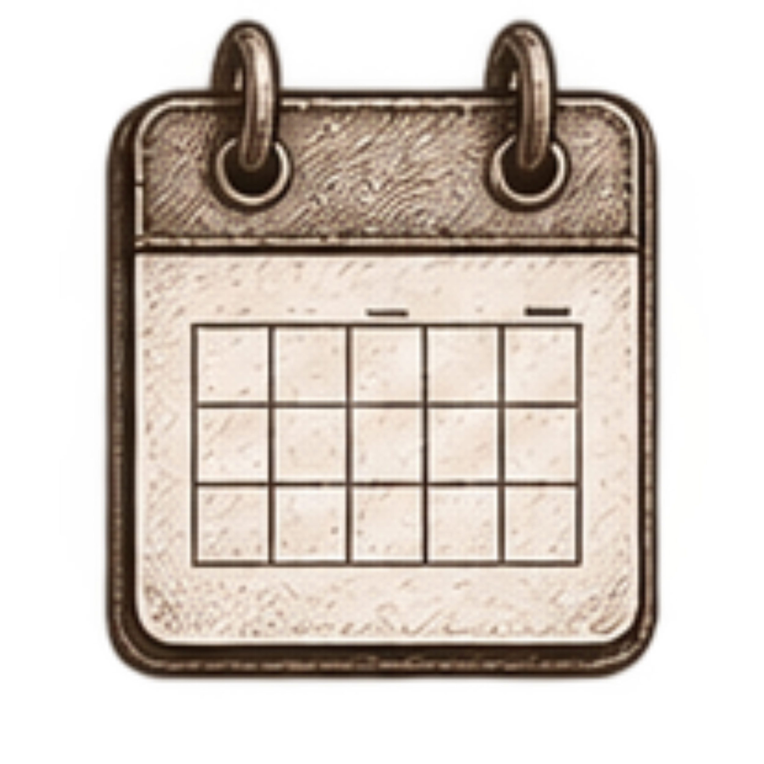 Pencil sketch of a calendar