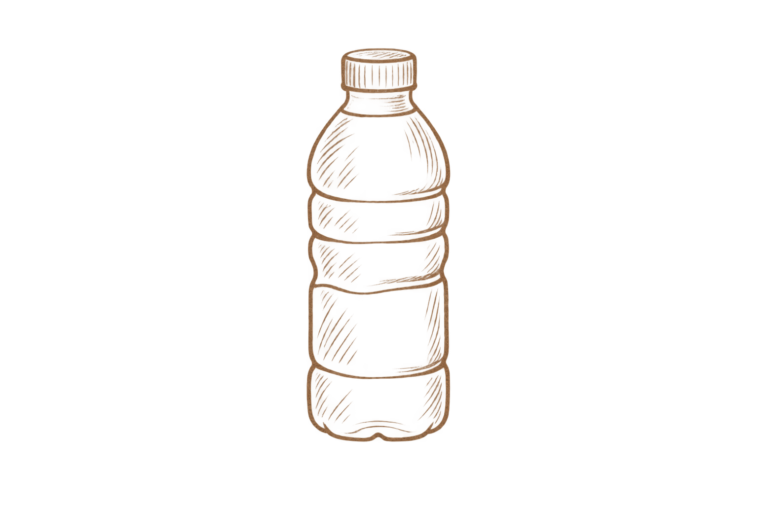 Pencil sketch of a water bottle