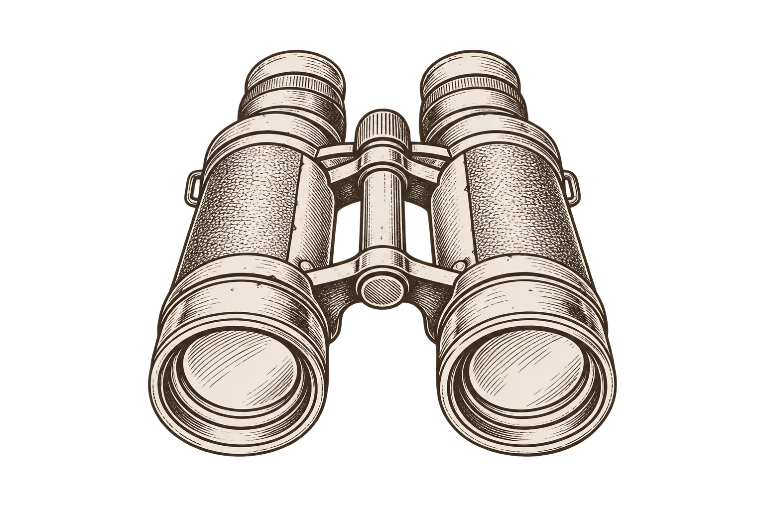 Pencil sketch of binoculars