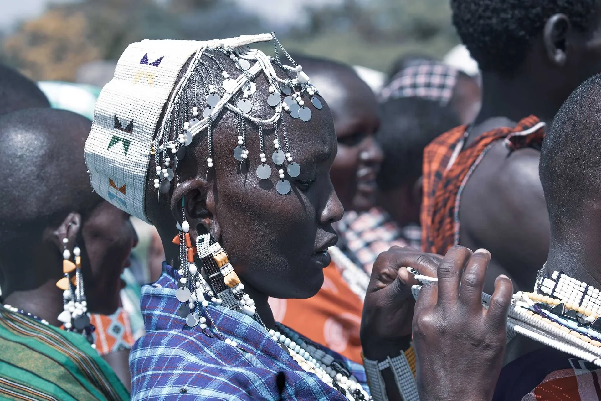 Maasai women at a Mwandamo Women health visit in Tanzania