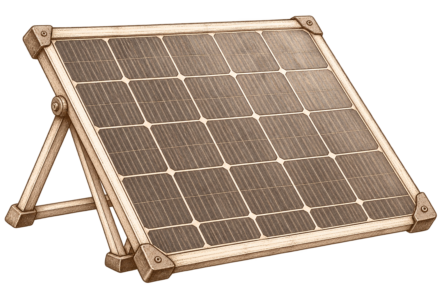 Pencil sketch of a solar panel