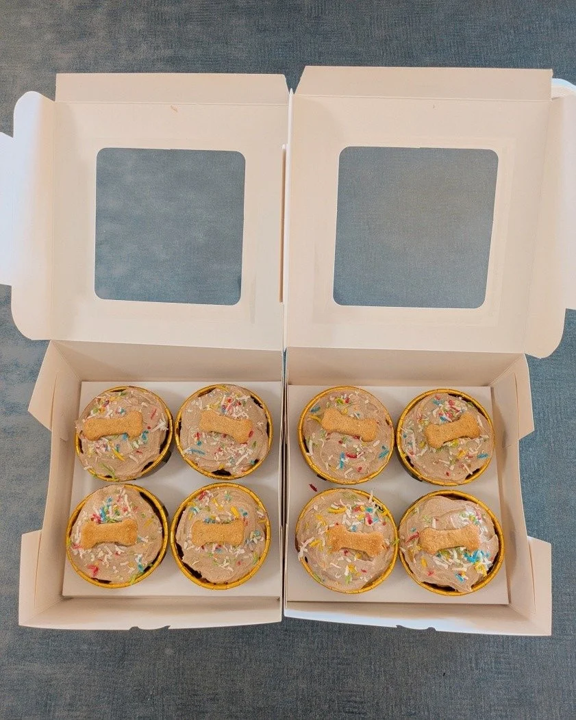 8 carob Pupcakes for a dog's birthday! 🎉🧁🐾 
Thank you so much for the order. 💕
