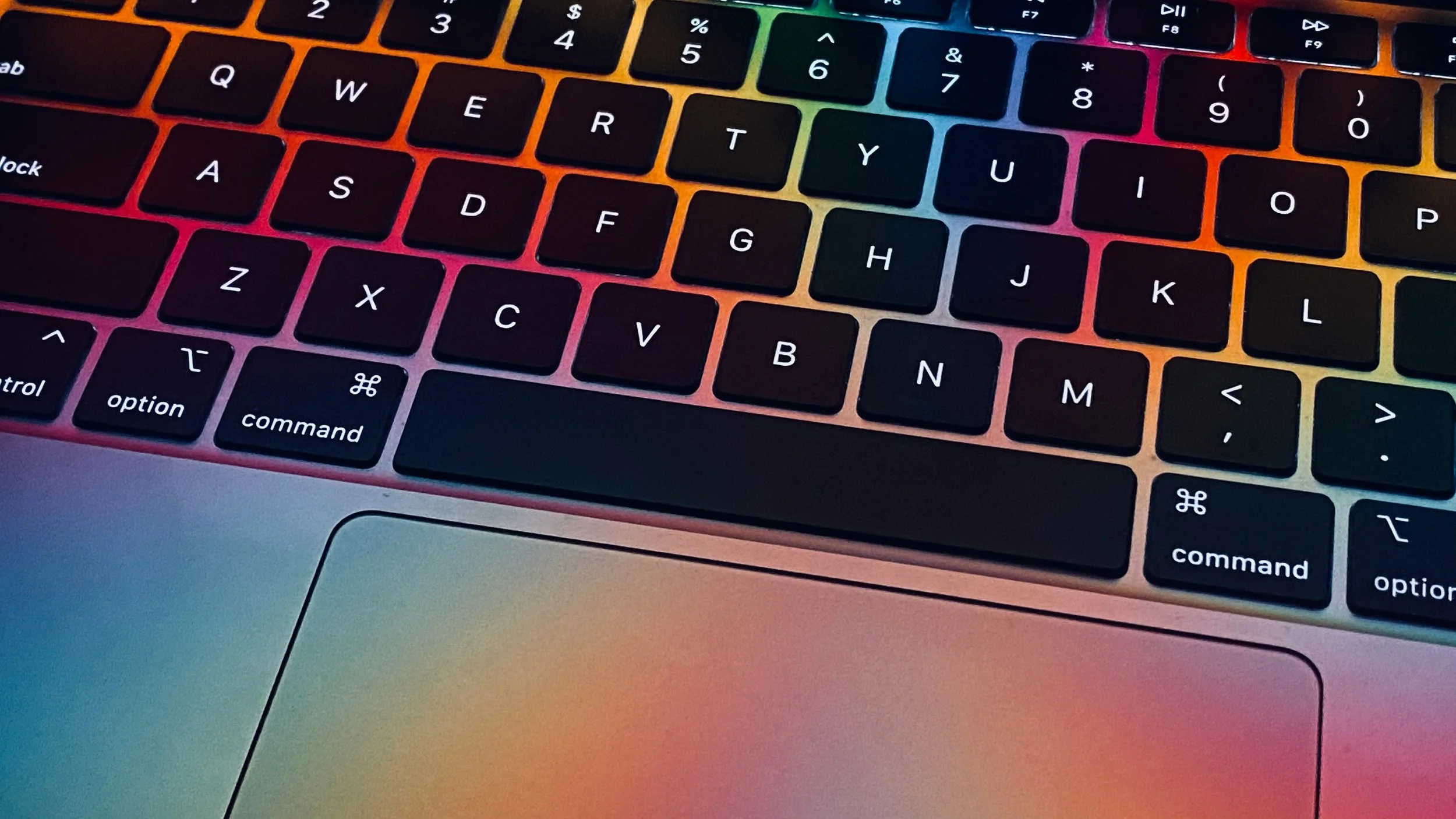 MacBook keyboard.
