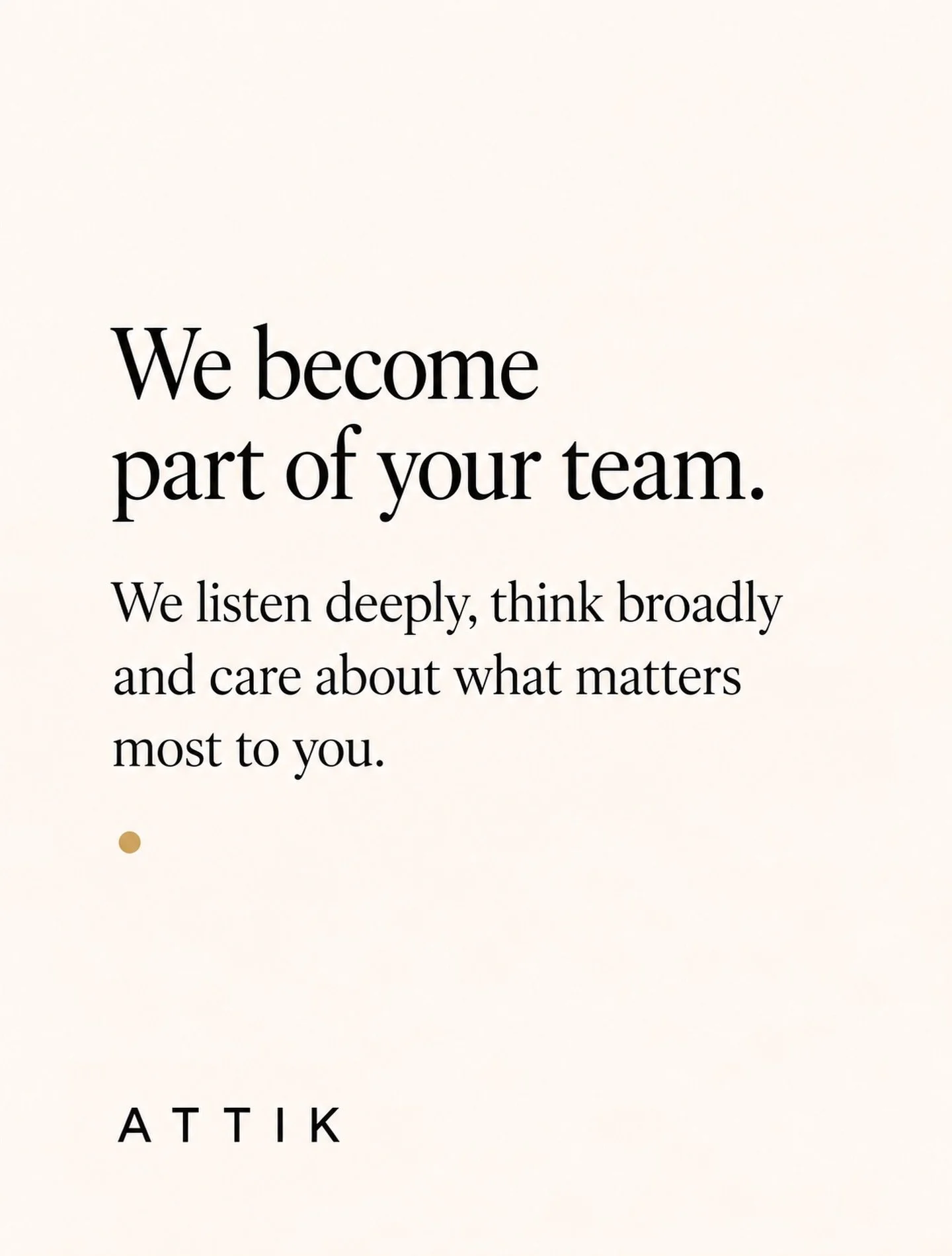 We don&rsquo;t really believe in sitting on the other side of the table.

The best work happens when we understand your business, your people, your audience and what you&rsquo;re actually trying to achieve.

So we get close. We ask questions. We list