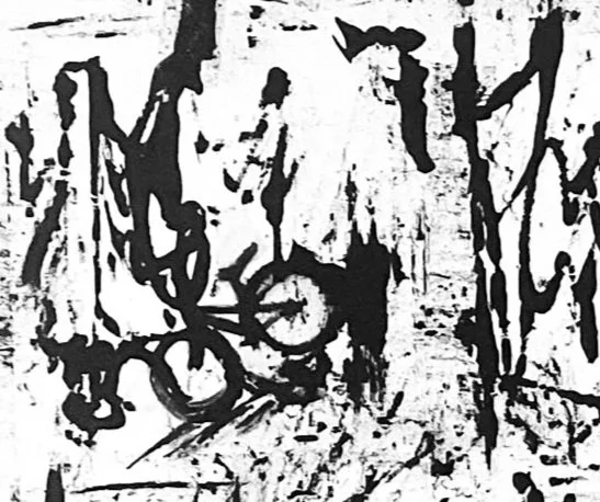 Detail - persönliche Leidenschaft  Fahrrad Schwarz-weiß  abstrakt  Essence of Us