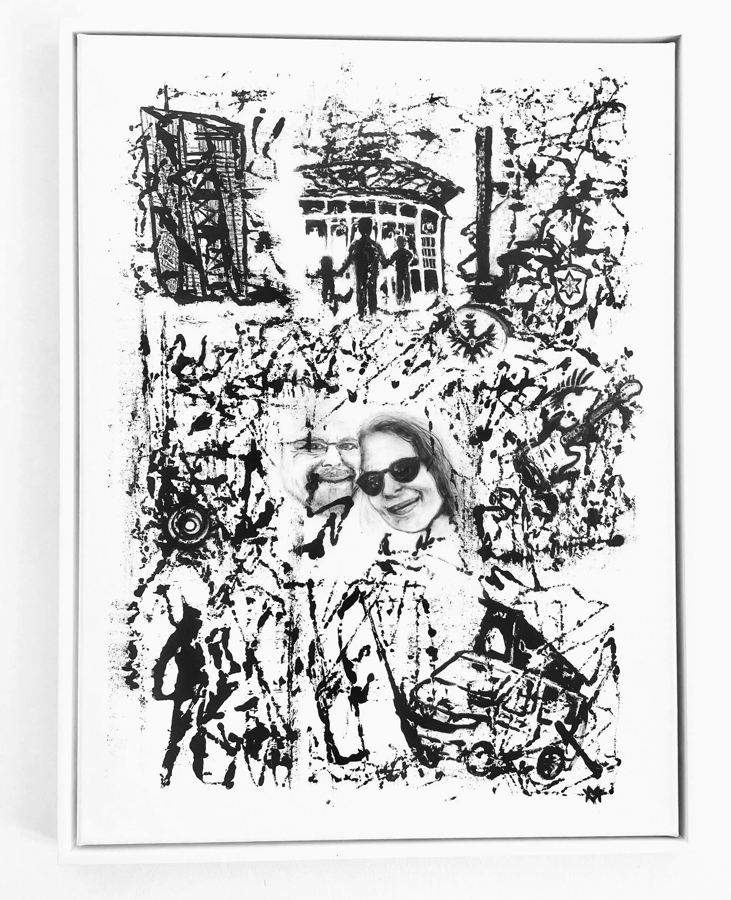 Schwarz-weiße  Kunstwerk  Essence of Us  