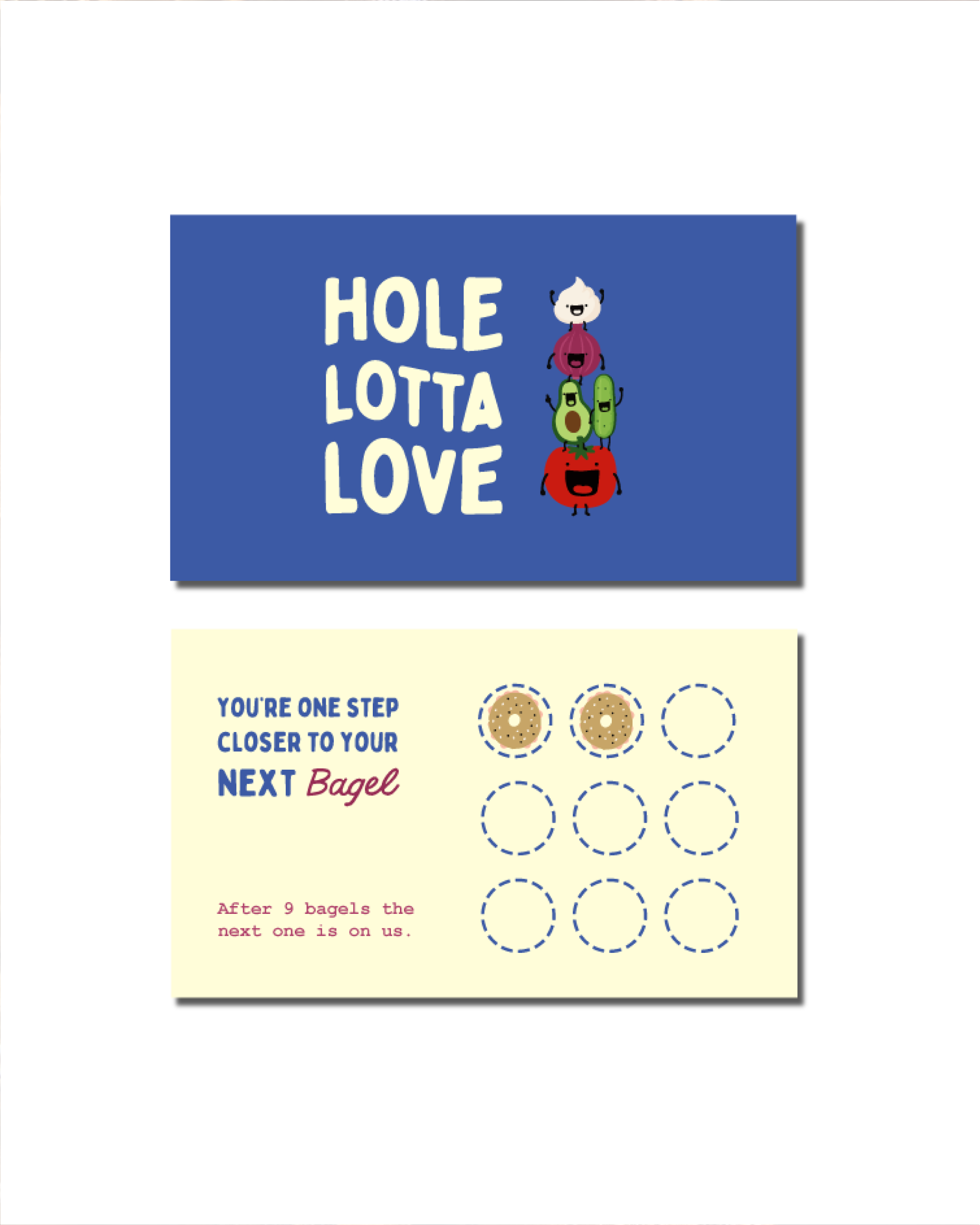 Colorful illustration of a stack of bagels with smiling faces, representing a game or activity related to counting bagels.