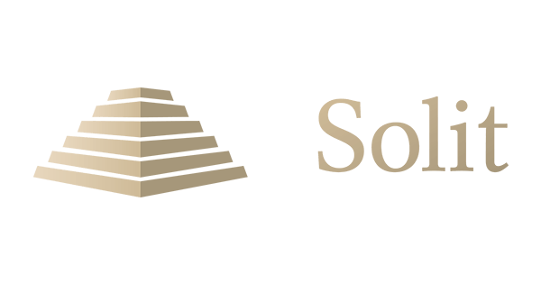 Ein Pyramiden-Logo mit dem Wort 'Solit' daneben.