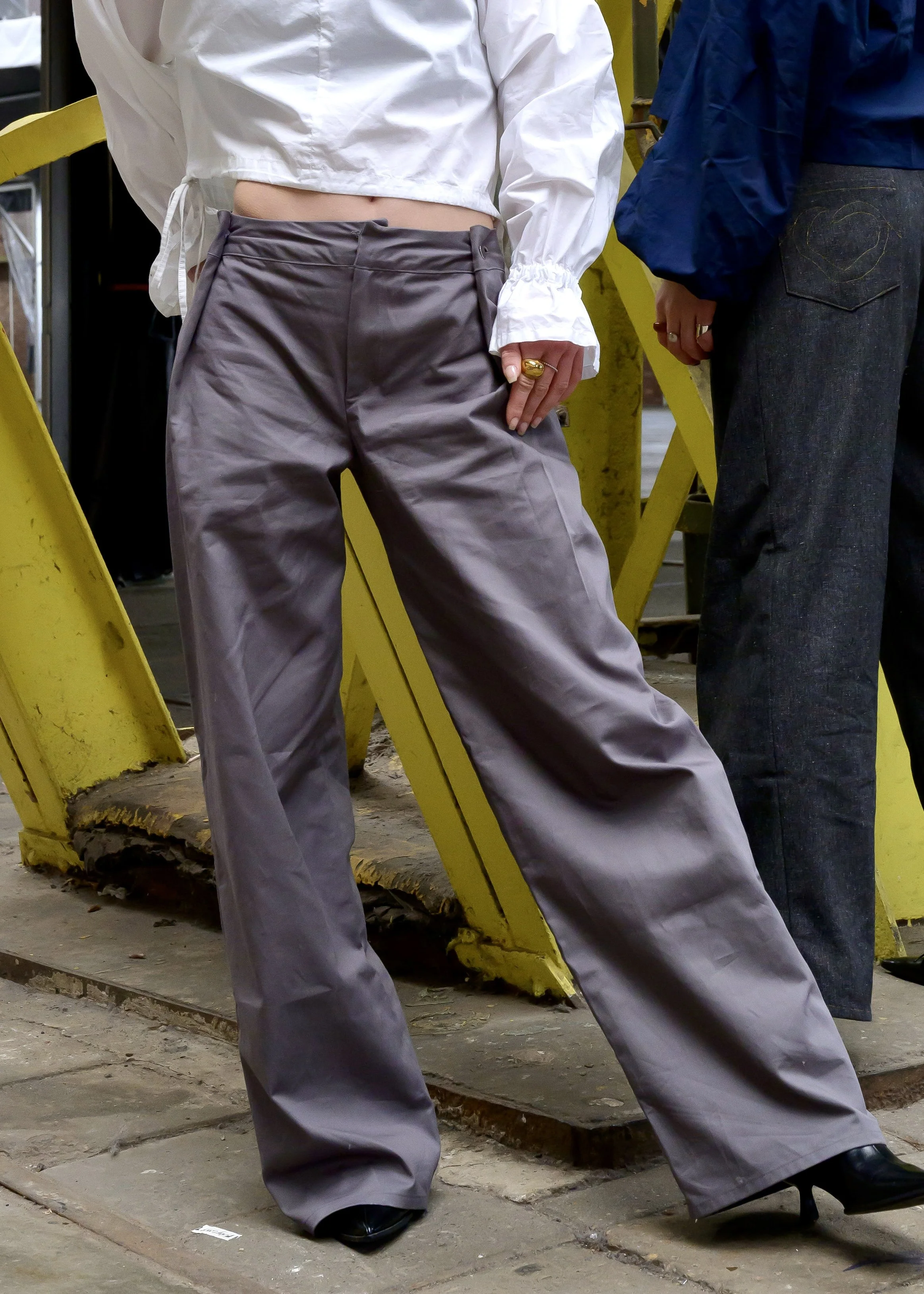 Adjustable Pleated Trousers