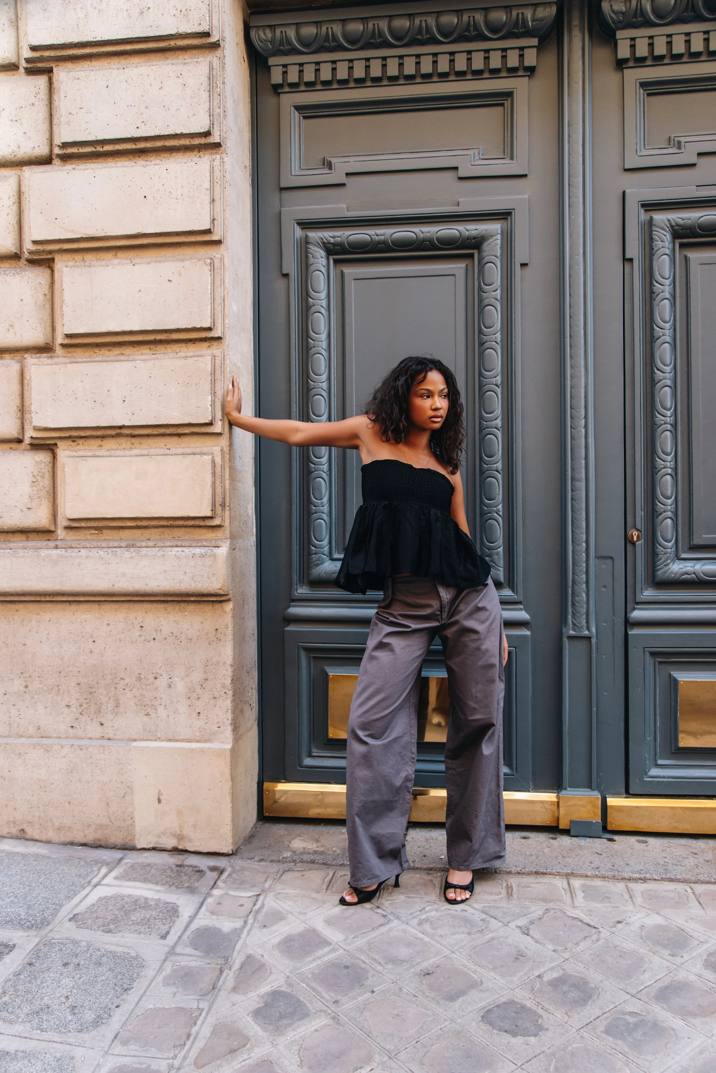 Adjustable Pleated Trousers