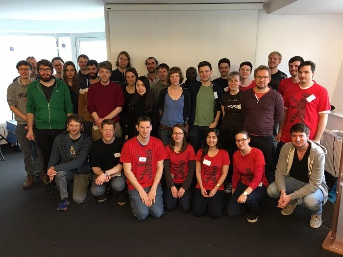 Dânia in the DSSG Berlin group picture of organizers of the hackaton