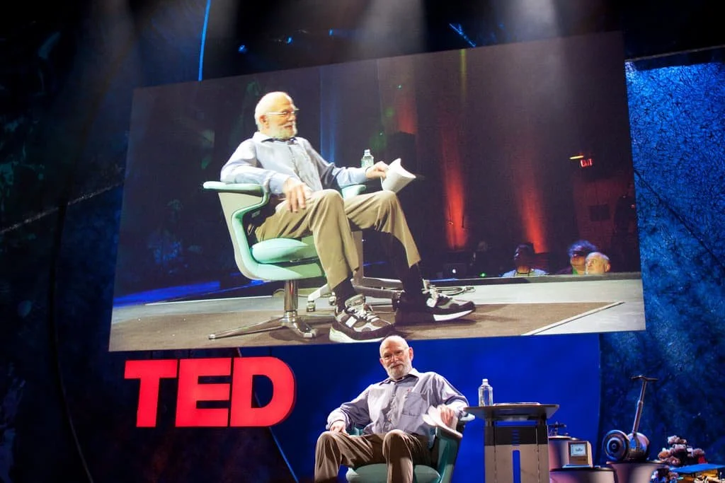Oliver Sacks, best-selling author, presenting a TED talk