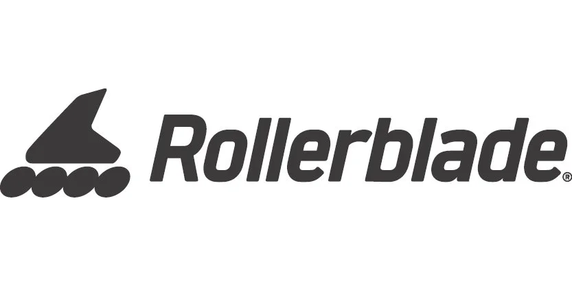 Logotyp för Rollerblade med en roterande rullskridsko-symbol.