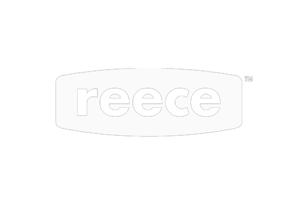 Reece logo in black and white with the brand name in bold black letters inside a white rounded rectangle.