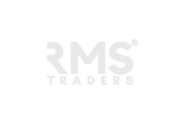 Black background with white text displaying 'RMS Traders' in a stylized logo.