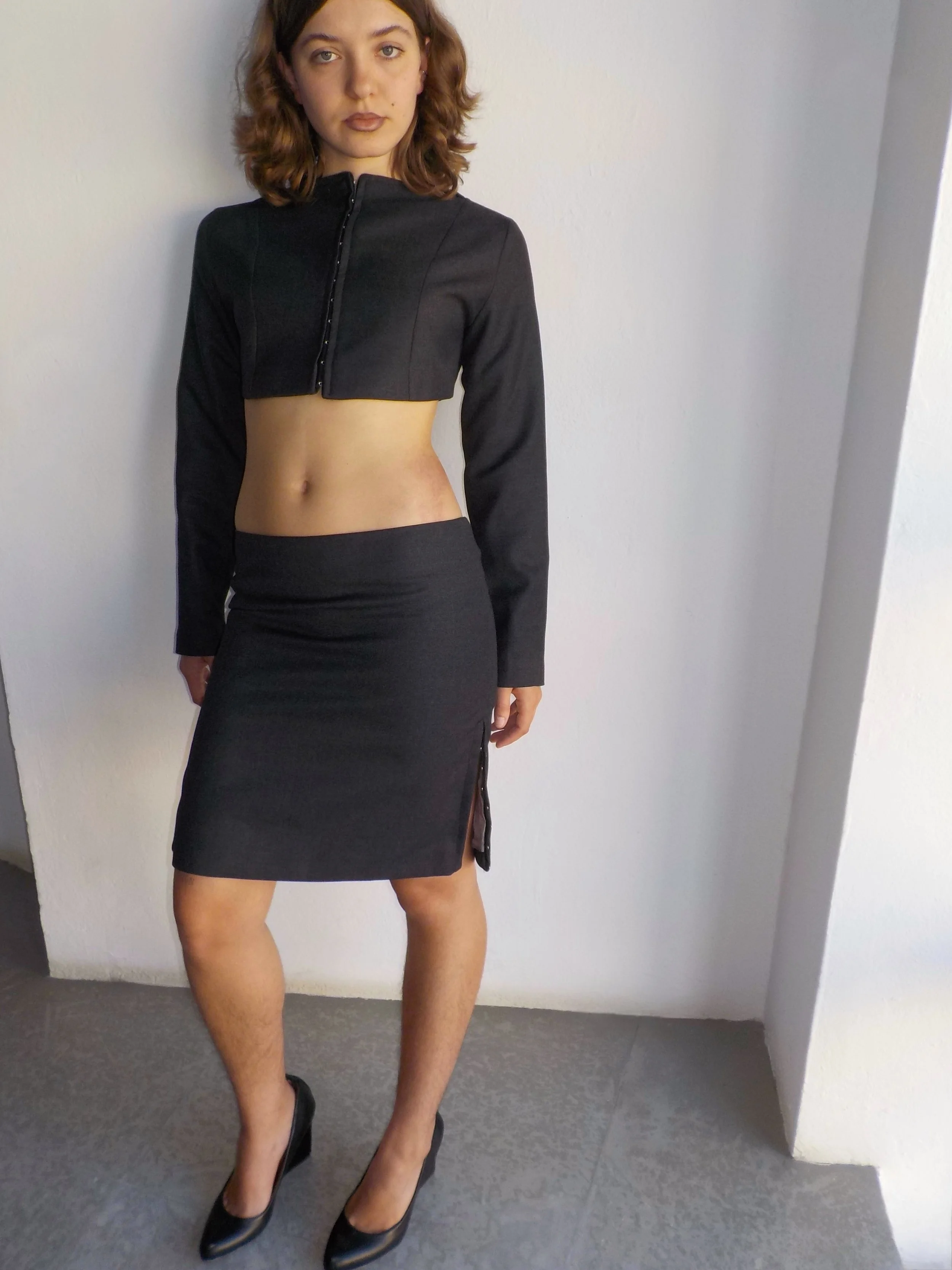 Bolero de Sarga Gris 85€