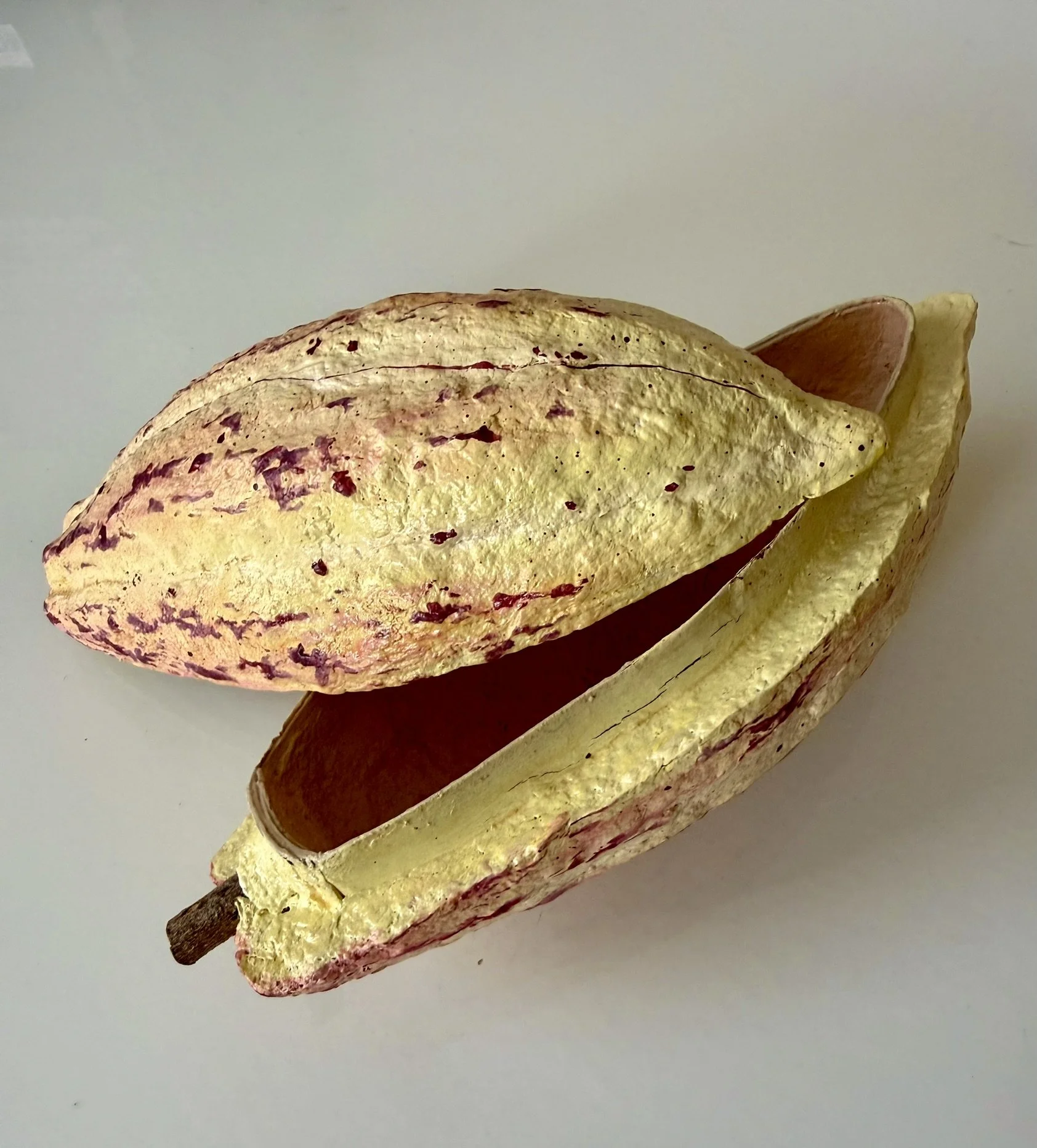 Large Cacao Pod Keepsake Box (8”)