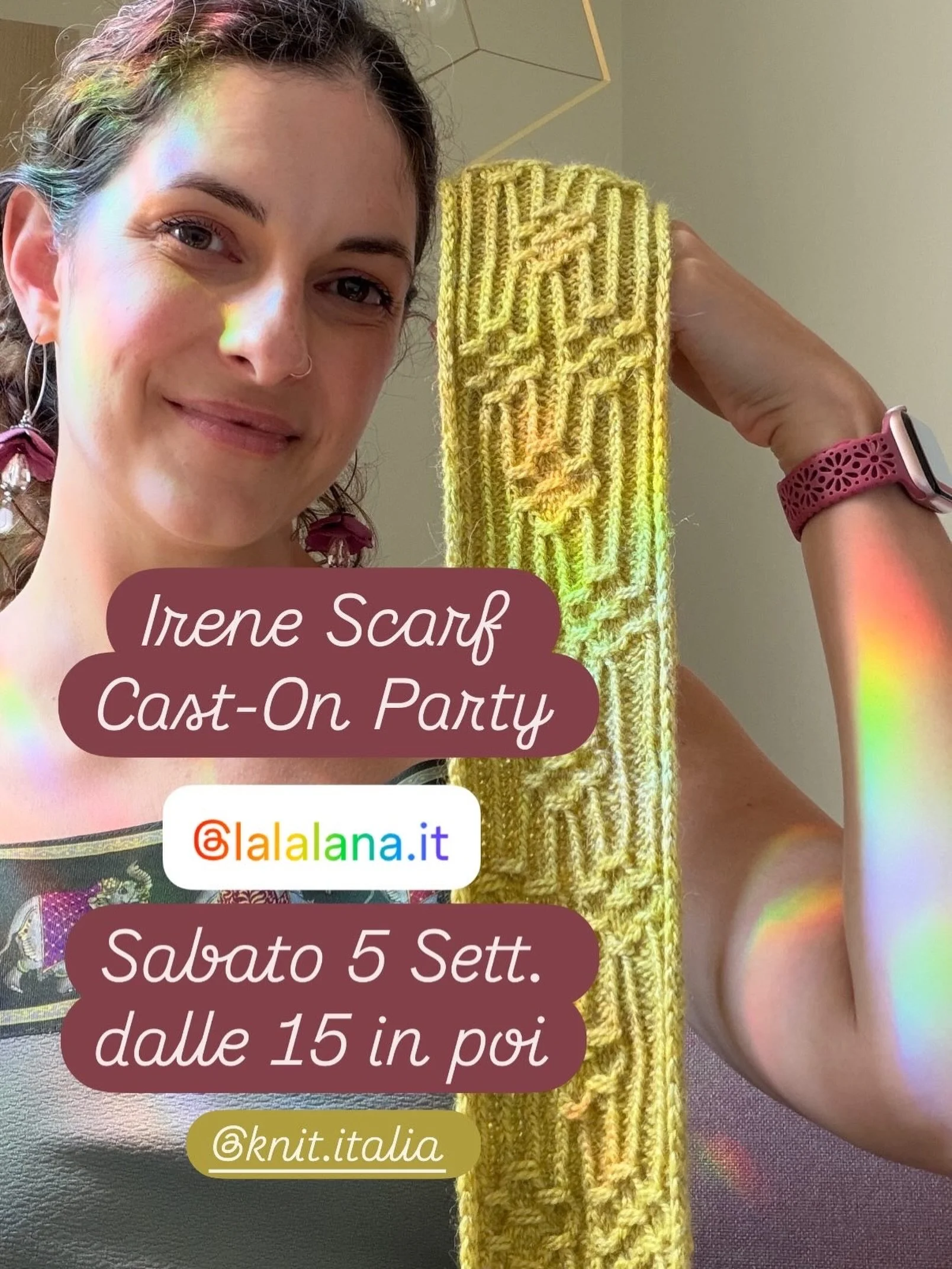 Questo sabato lavoriamo a maglia insieme e avviamo le lavorazioni per la sciarpa Irene di Knit Italia!

chi: tu, io e tutte le tue amiche appassionate di maglia
cosa: Sciarpa Irene sponsorizzata da @knit.italia e @lana_al_pascolo 

quando: sabato 5 s