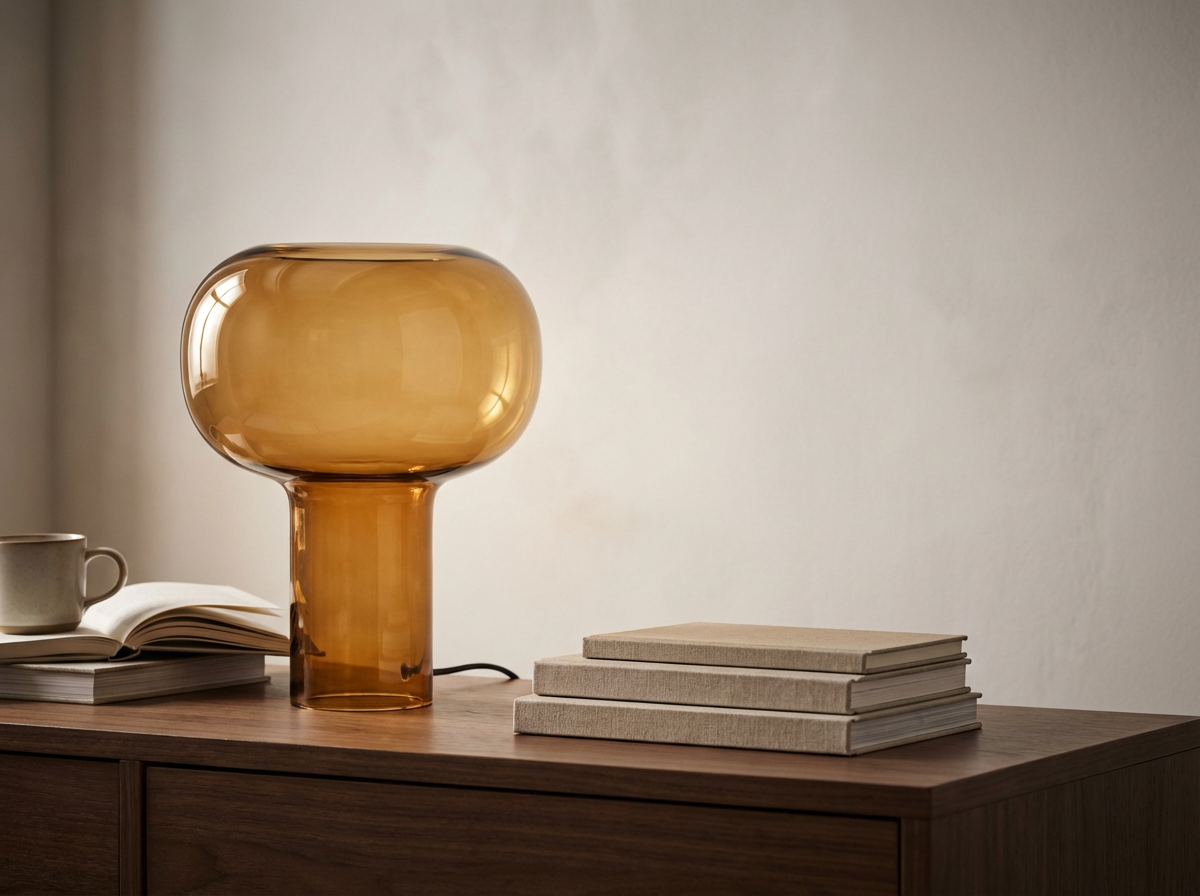 Glass Bedside Lamp