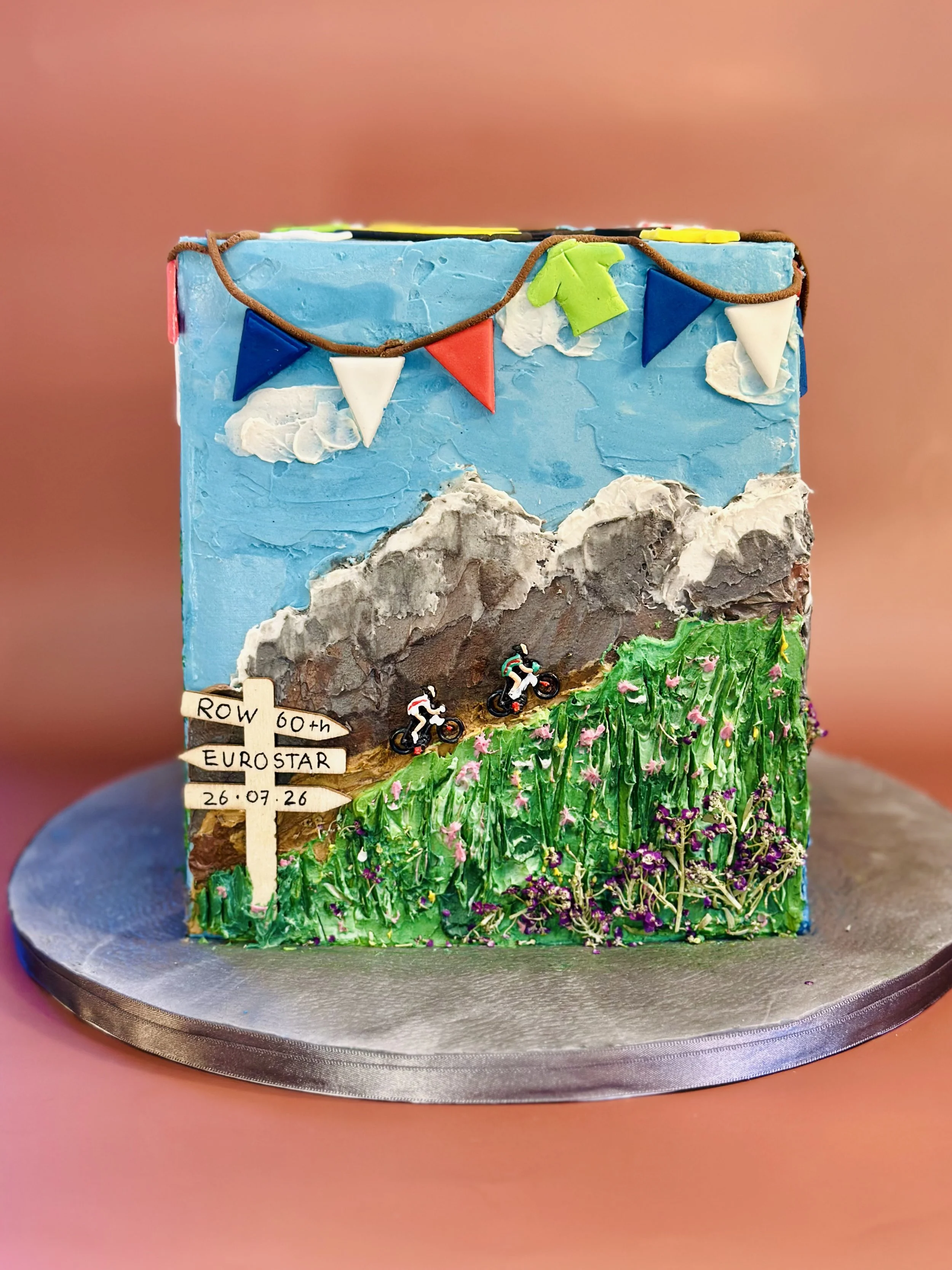 Painted four custom scenes including the iconic uphill climb of the Tour De France