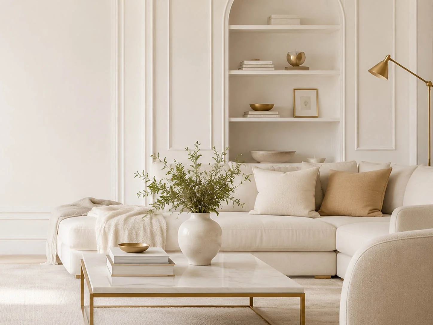 Clean and minimal living room