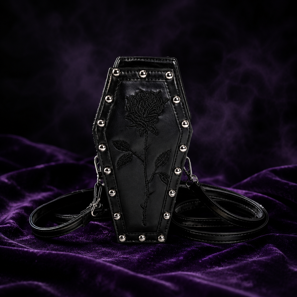 Gothic Rose Coffin Bag