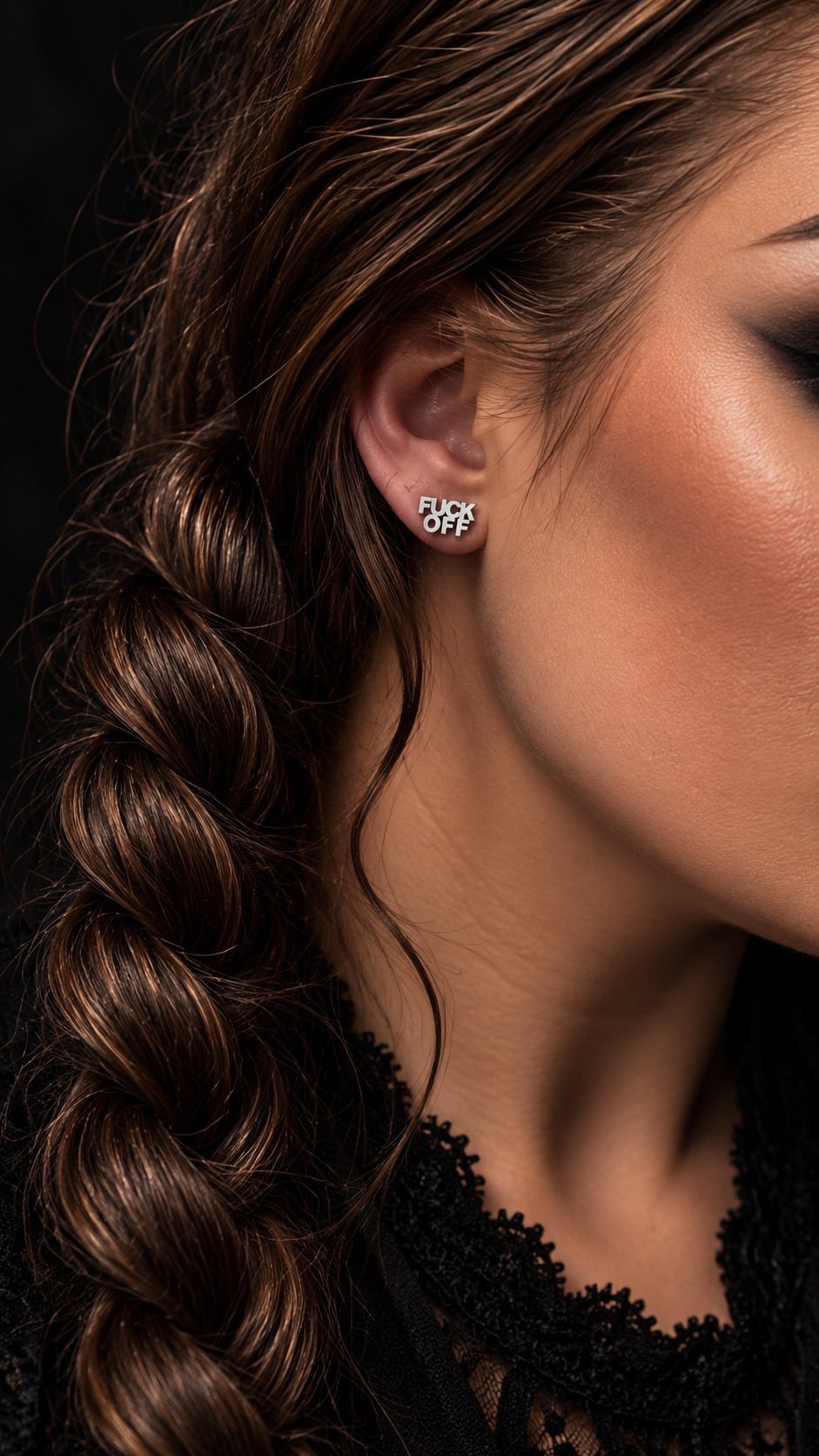 F*ck Off” Statement Stud Earrings