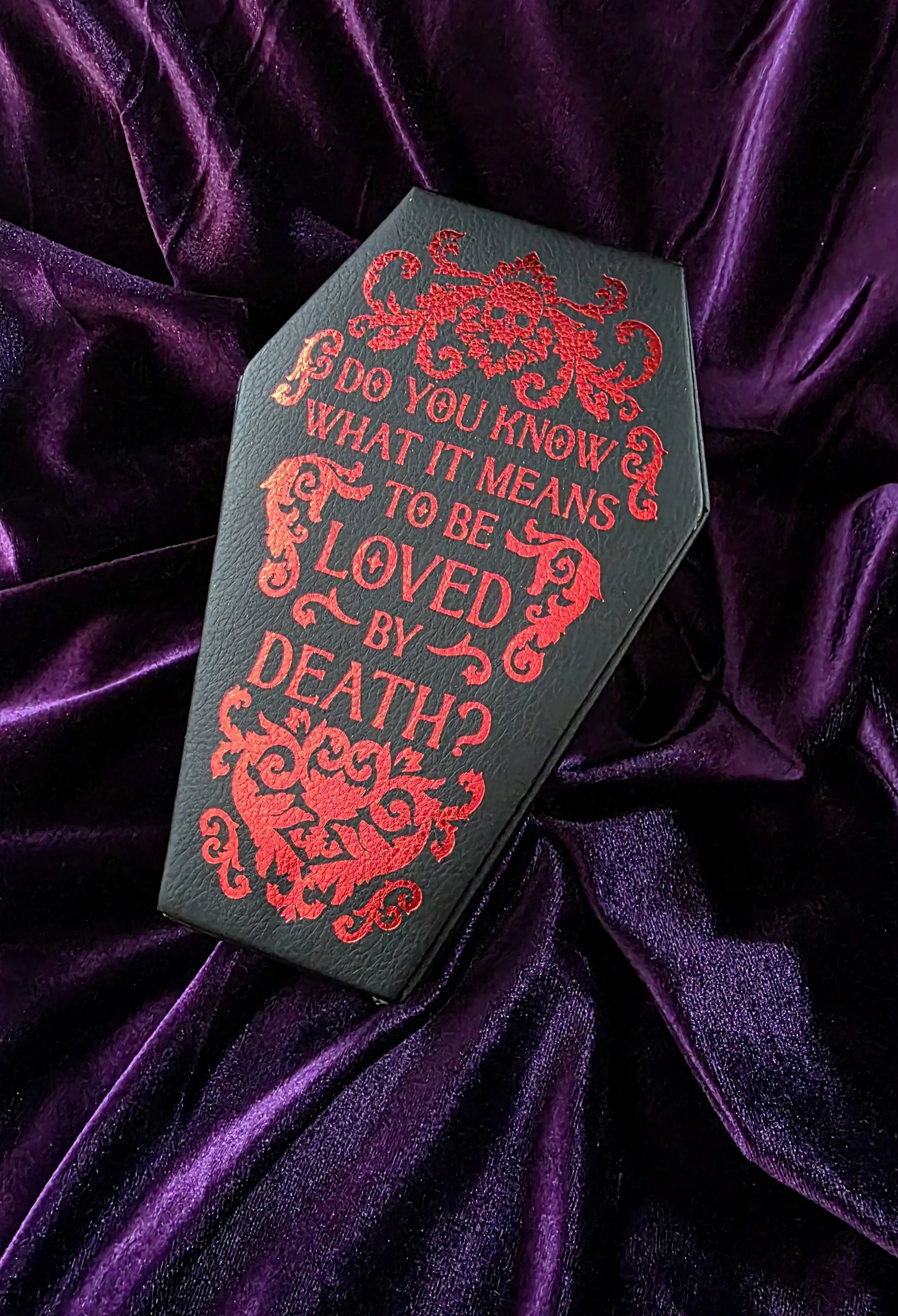 Loved by Death" Coffin Jewellery Box