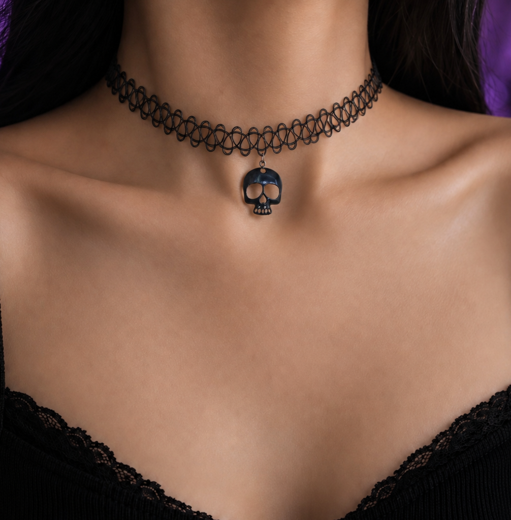 Shadow Skull Tattoo Choker