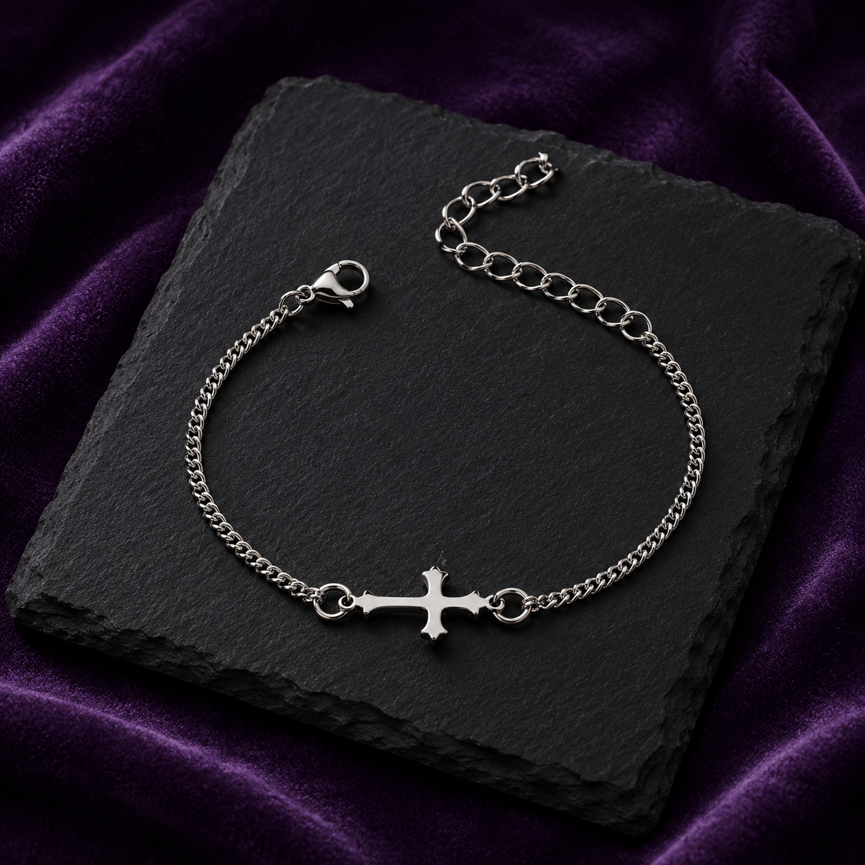 Shadow Cross Silver Bracelet