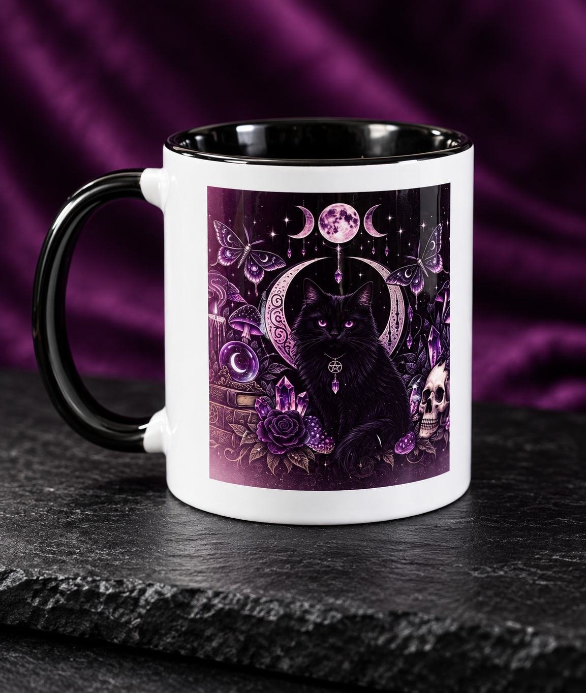 Midnight Familiar – Exclusive Black Cat Mug