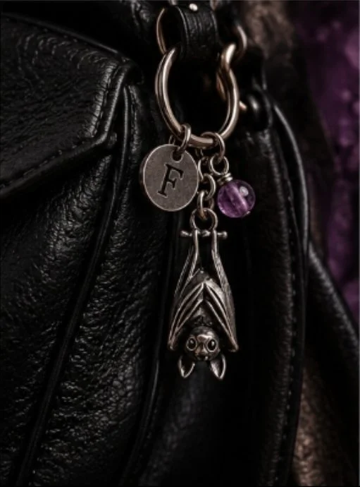 Emotional Support Bat Keyring and cardemotional support bat