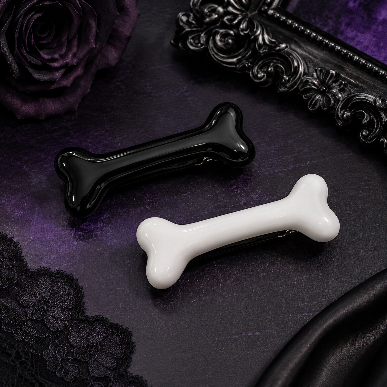 Bone hair clips