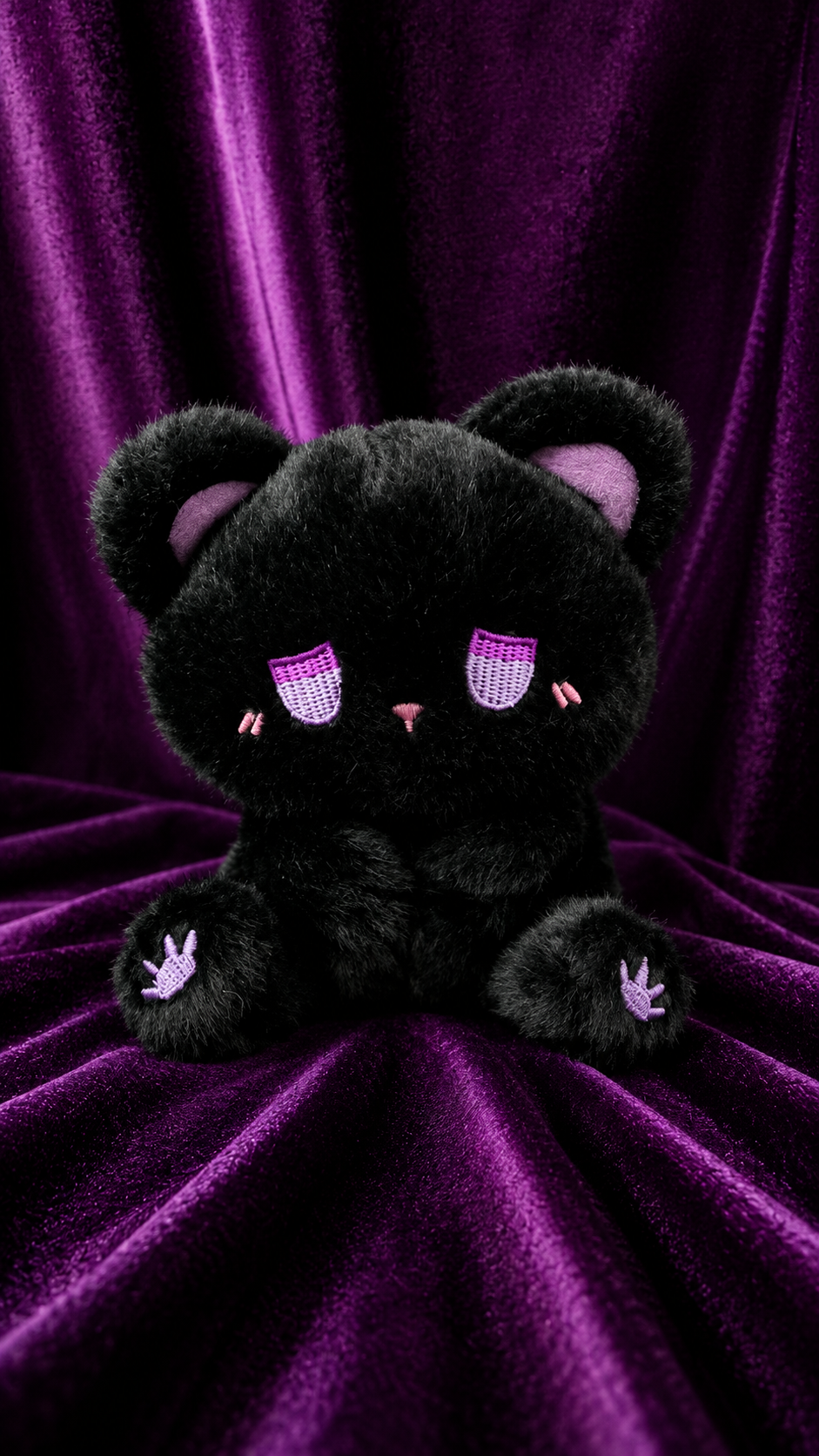 Sad Cat - Purple/Back