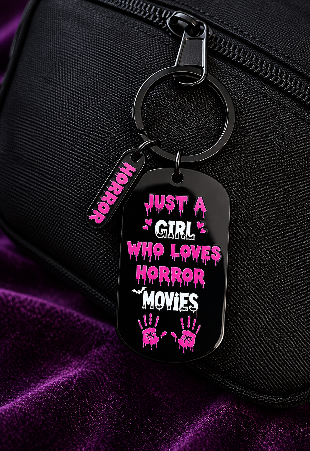 Just a Girl keyring