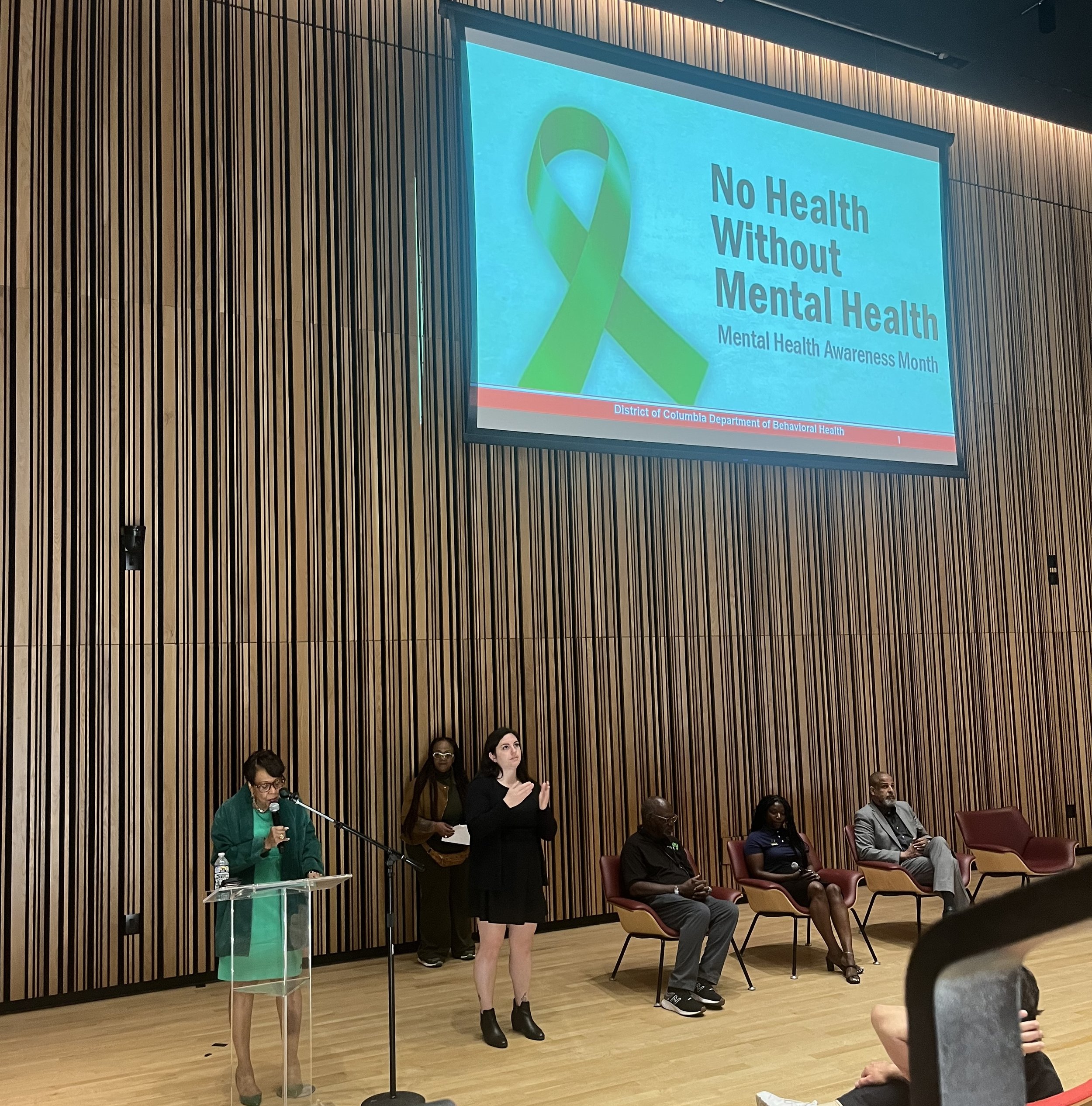 ICS Foundation participating in a DC Department of Behavioral Health Mental Health Awareness Month community panel.