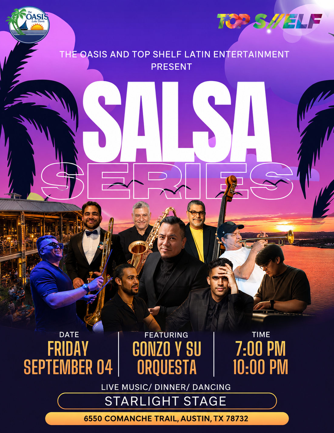  Gonzo y Su Orquesta at The Oasis on Lake Travis
