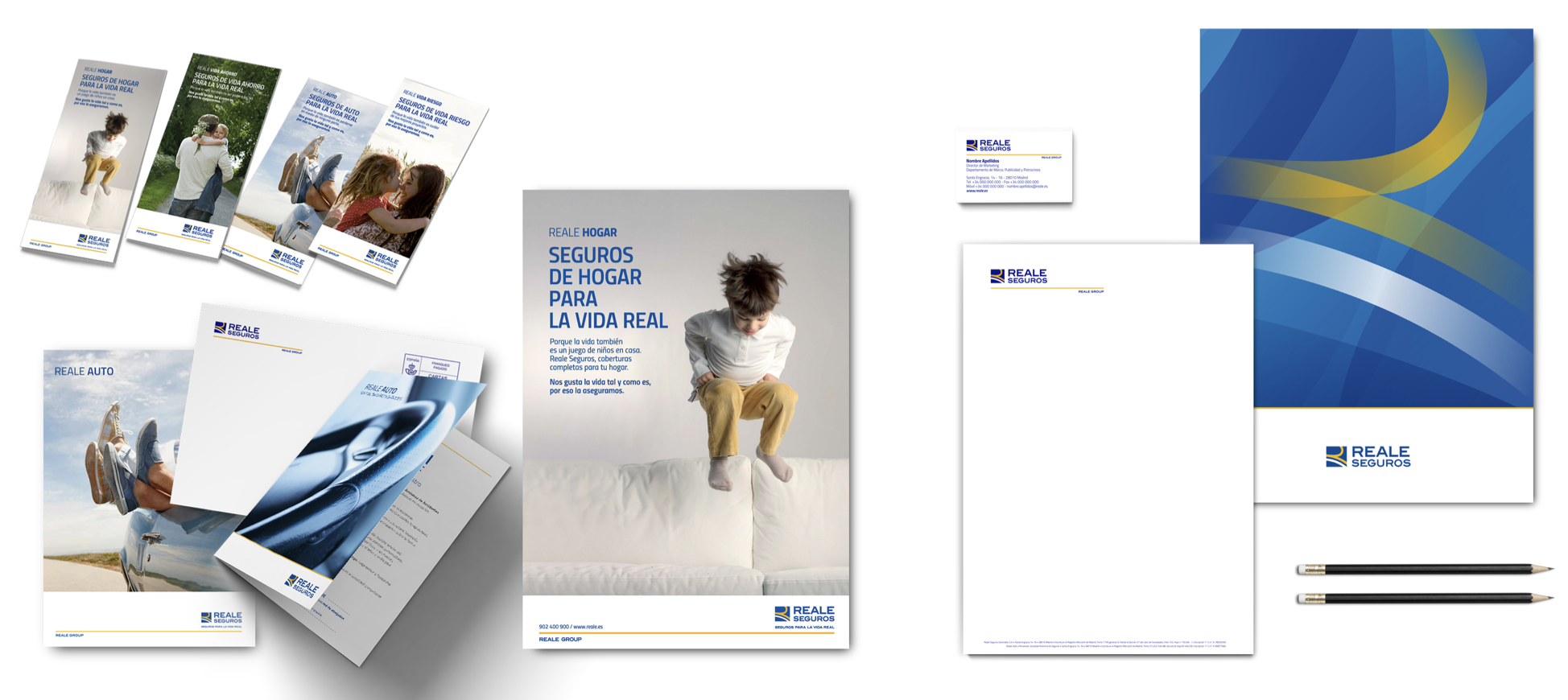  Piezas para  prensa ,  comunicaciones a cliente , folletos y  publicidad exterior . 