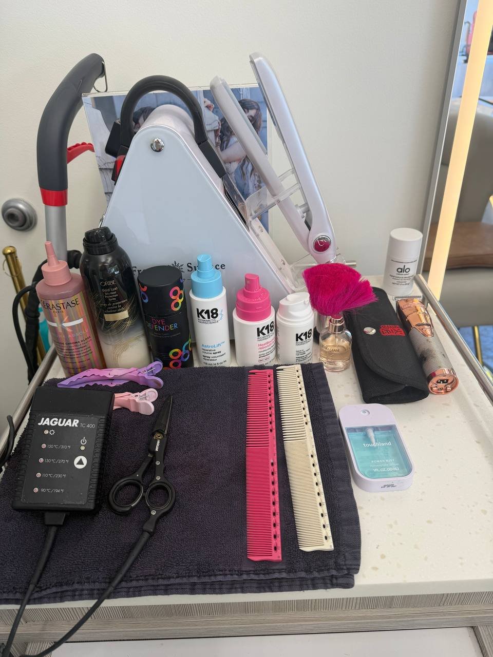 Professional products prepared for Olena’s private appointments