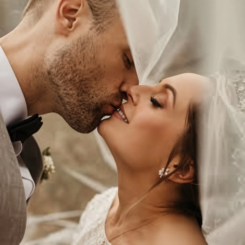 Boho bridal updo and soft glam makeup for an outdoor wedding in Leominster, Massachusetts.