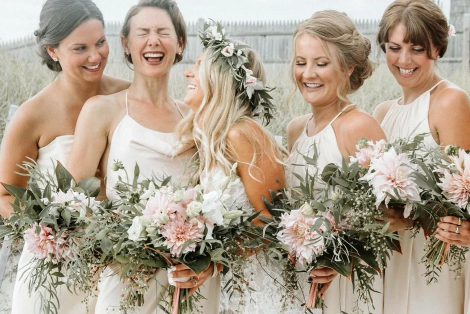 Bride + bridal party — Cape Cod wedding
Bride and bridal party with hair and makeup by Katelyn Webb Beauty for a Cape Cod wedding.
